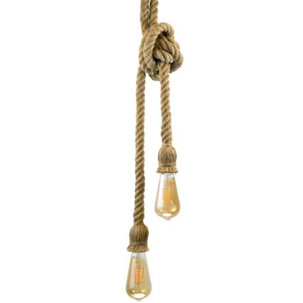 Candeeiro suspenso LED ROPE 2xE27/10W/230V