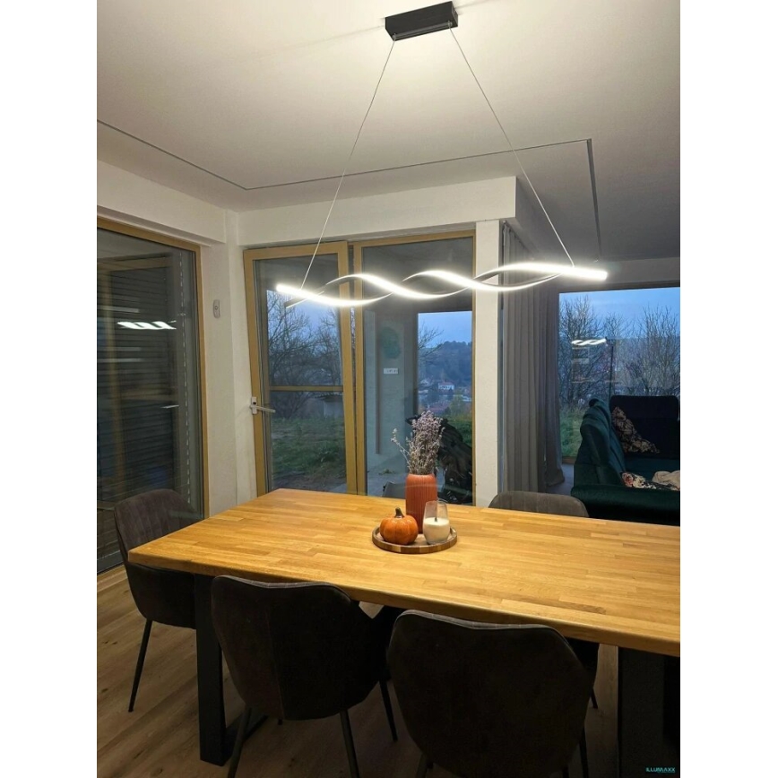 Candeeiro suspenso LED TWIST LED/37W/230V 4000K 120 cm preto