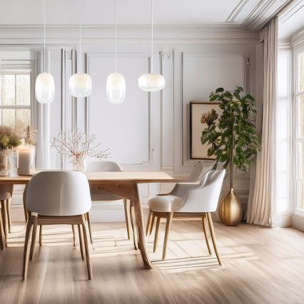 Candeeiro suspenso LED VASO LED/15W/230V branco