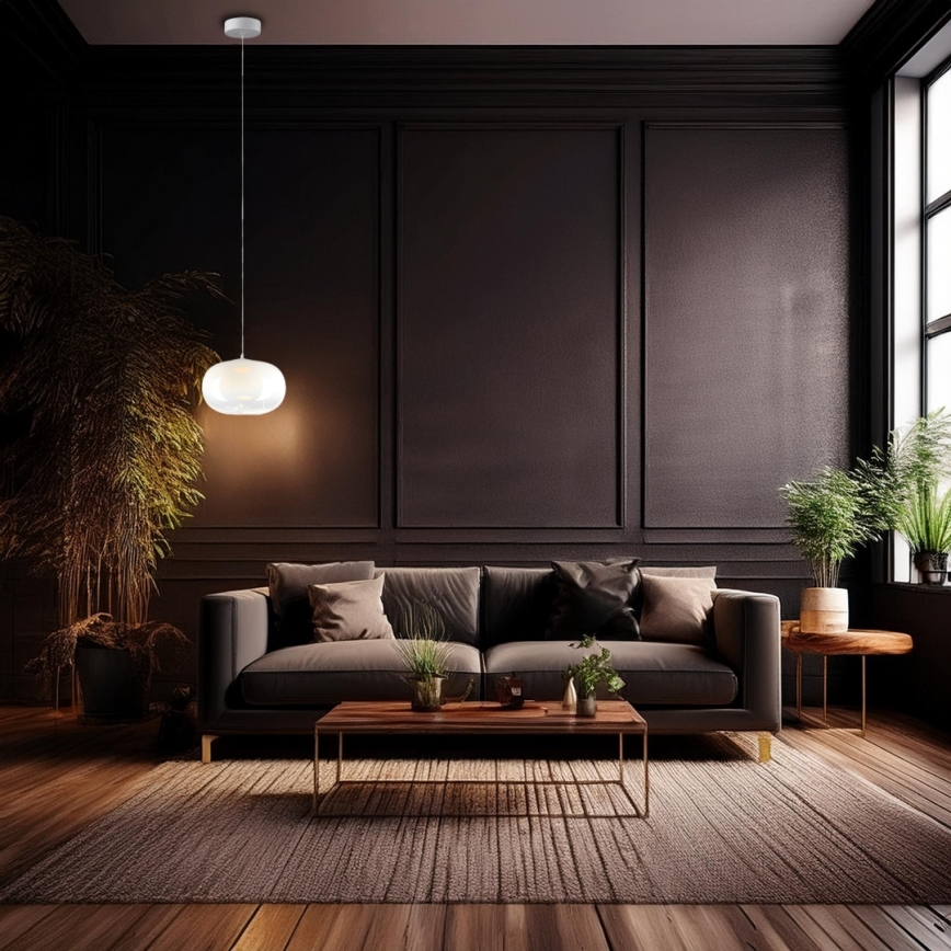 Candeeiro suspenso LED VASO LED/4W/230V diâmetro 18 cm branco