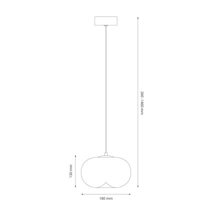 Candeeiro suspenso LED VASO LED/4W/230V diâmetro 18 cm preto/fumado