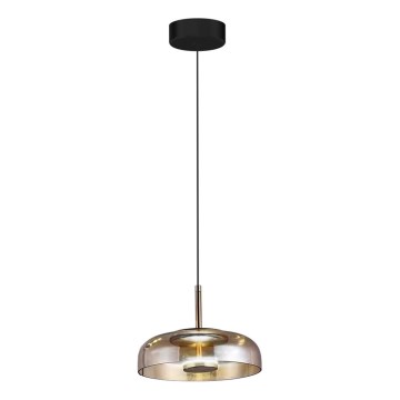Candeeiro suspenso LED VETRO LED/6W/230V diâmetro 23 cm bege/preto