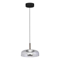 Candeeiro suspenso LED VETRO LED/6W/230V diâmetro 23 cm cinzento/preto