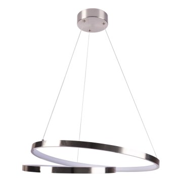 Candeeiro suspenso LED ZEFIRA LED/40W/230V 4000K diâmetro 50 cm cromado brilhante