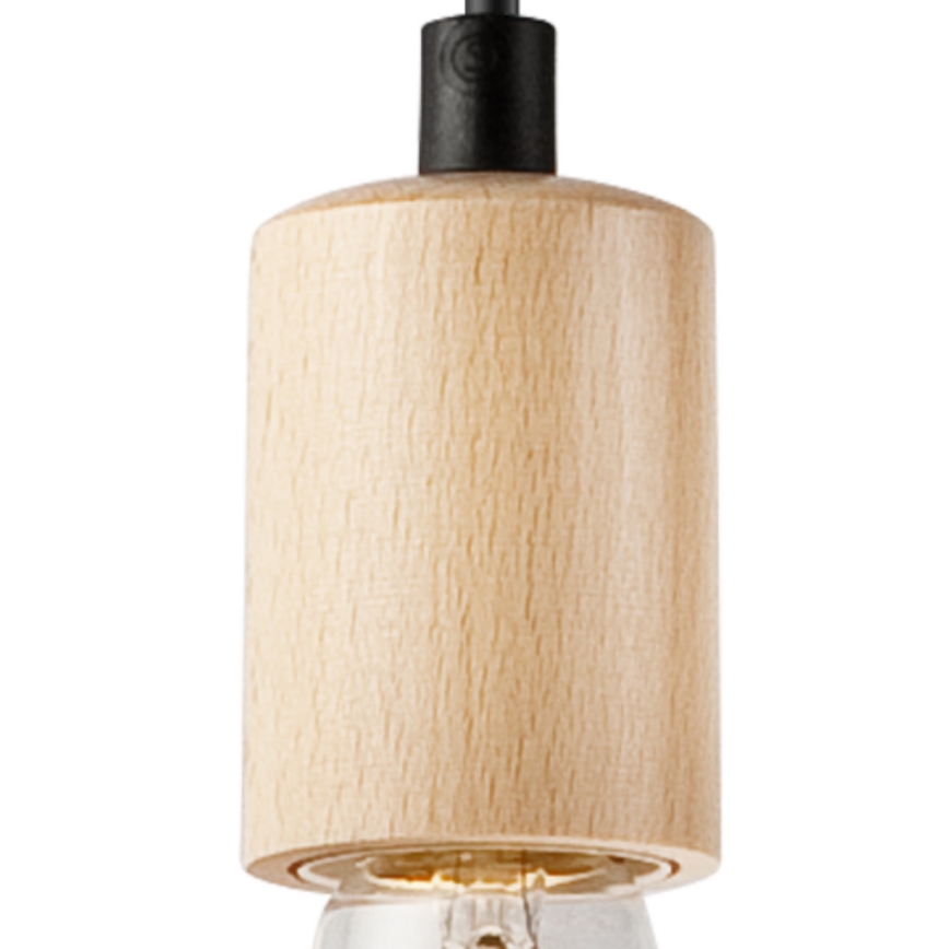 Candeeiro suspenso com cabo LEON 1xE27/60W/230V faia