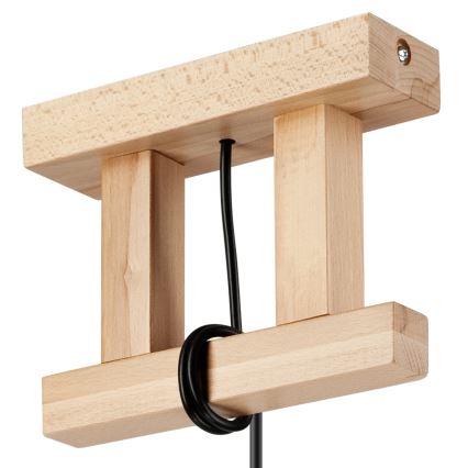 Candeeiro suspenso com cabo LEON 1xE27/60W/230V faia