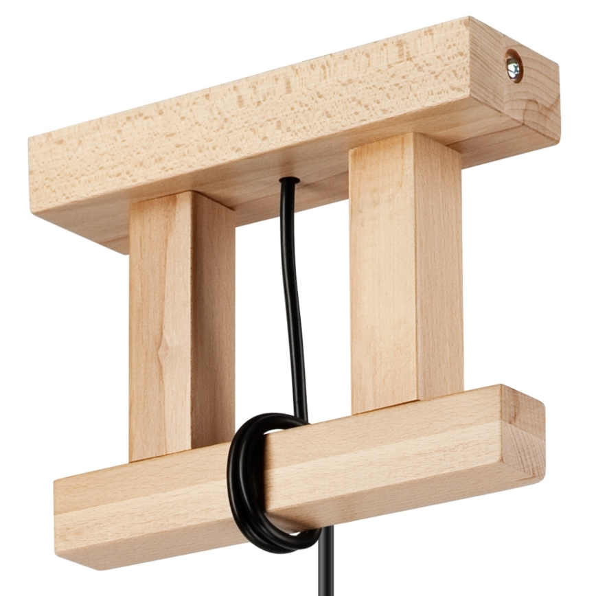 Candeeiro suspenso com cabo LEON 1xE27/60W/230V faia