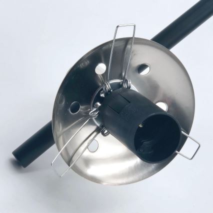 Candeeiro suspenso LILOU 6xE14/5W/230V cromado mate/fumado