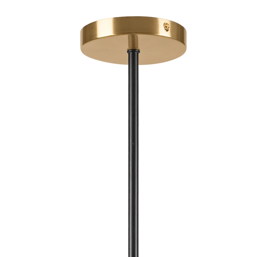 Candeeiro suspenso LILOU 6xE14/5W/230V dourado/preto/fumado bege