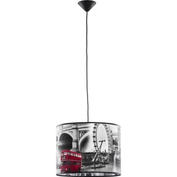 Candeeiro suspenso LONDON 1xE27/15W/230V cinzento