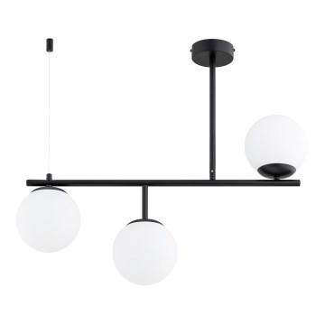Candeeiro suspenso LUNA 3xE14/10W/230V preto