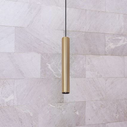 Candeeiro suspenso LUNGOMARE 1xGU10/10W/230V dourado