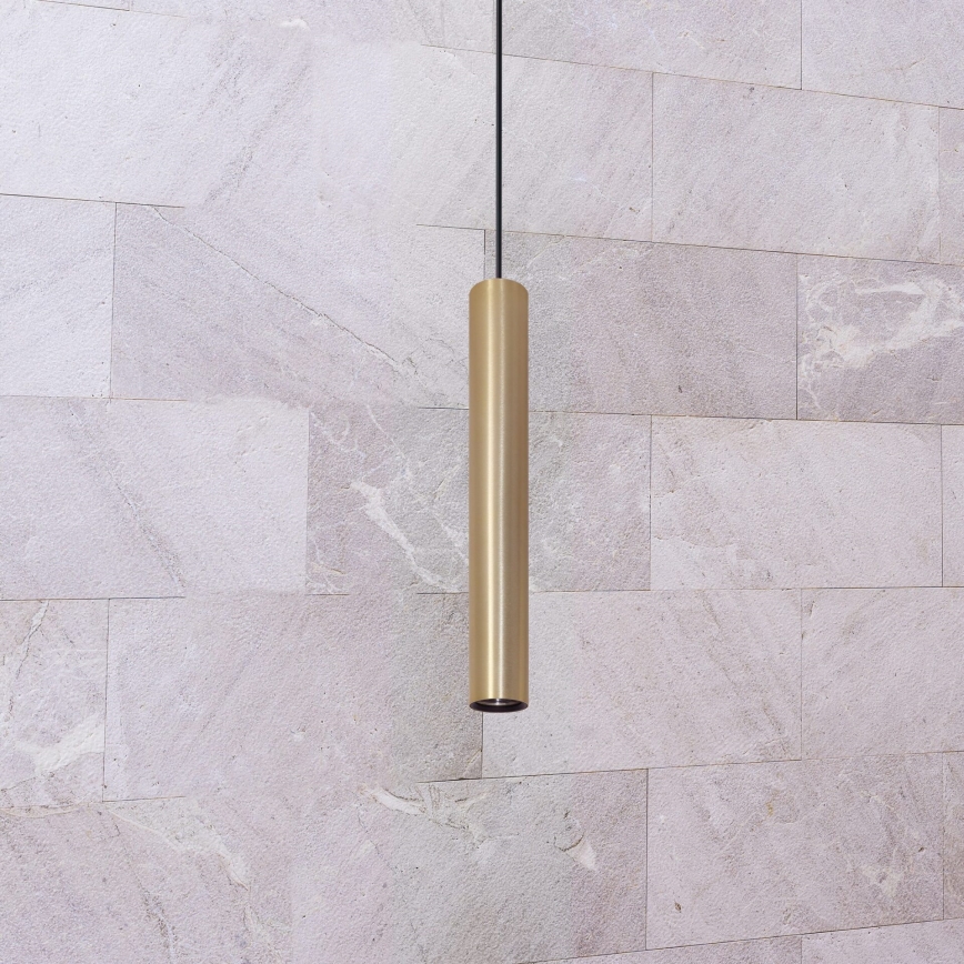 Candeeiro suspenso LUNGOMARE 1xGU10/10W/230V dourado