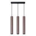 Candeeiro suspenso LUNGOMARE 3xGU10/10W/230V cromado mate