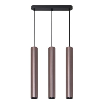 Candeeiro suspenso LUNGOMARE 3xGU10/10W/230V cromado mate