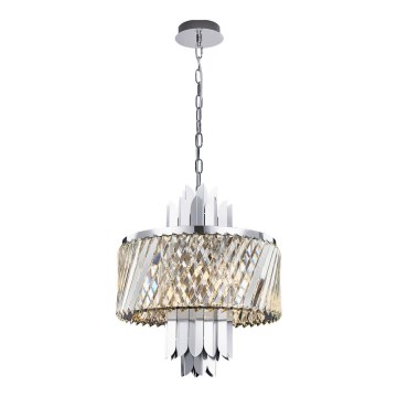 Candeeiro suspenso MARGOT 6xE14/40W/230V cromado mate