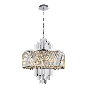 Candeeiro suspenso MARGOT 9xE14/40W/230V cromado mate