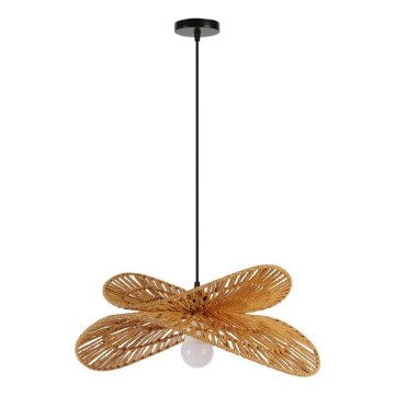 Candeeiro suspenso MARIPOSA 1xE27/40W/230V diâmetro 50 cm juta