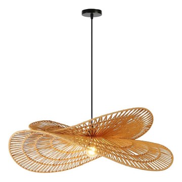 Candeeiro suspenso MARIPOSA 1xE27/40W/230V diâmetro 80 cm juta