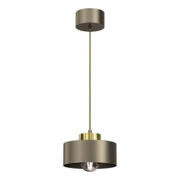 Candeeiro suspenso MARTI 1xE27/15W/230V latão/dourado