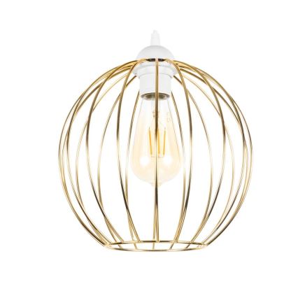 Candeeiro suspenso MATT 2xE27/60W/230V aranha branco/dourado