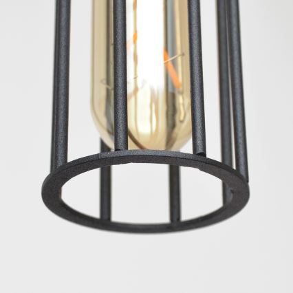 Candeeiro suspenso MELODY 3xE27/15W/230V preto