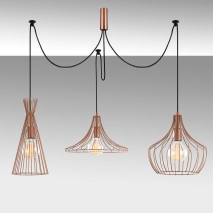 Candeeiro suspenso MEZOPOTAMYA 3xE27/40W/230V aranha