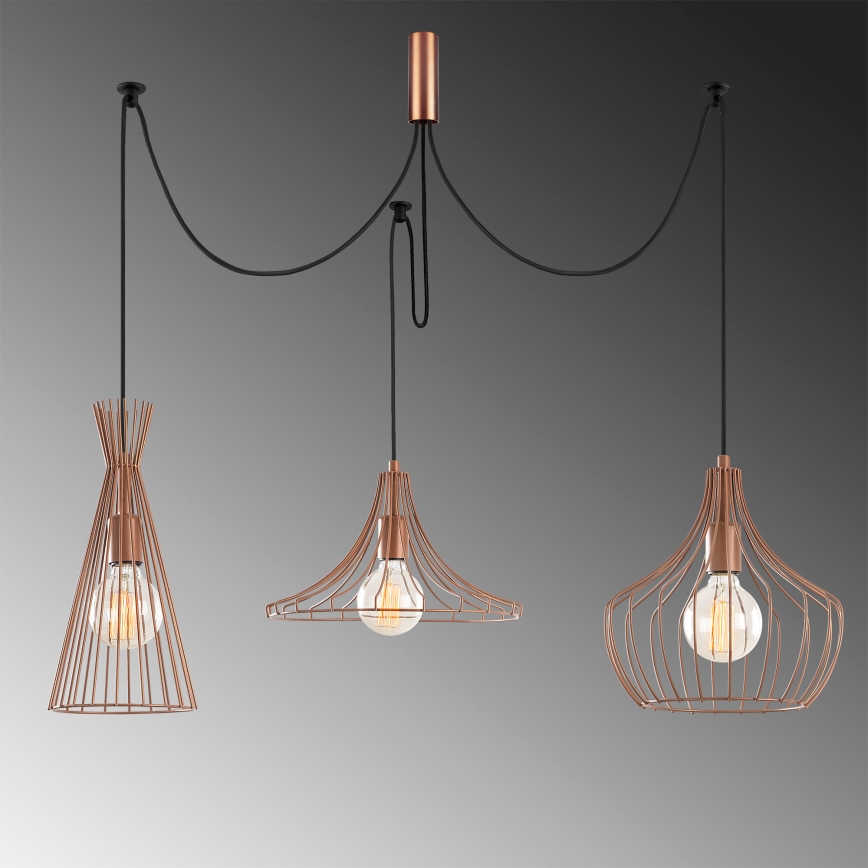 Candeeiro suspenso MEZOPOTAMYA 3xE27/40W/230V aranha