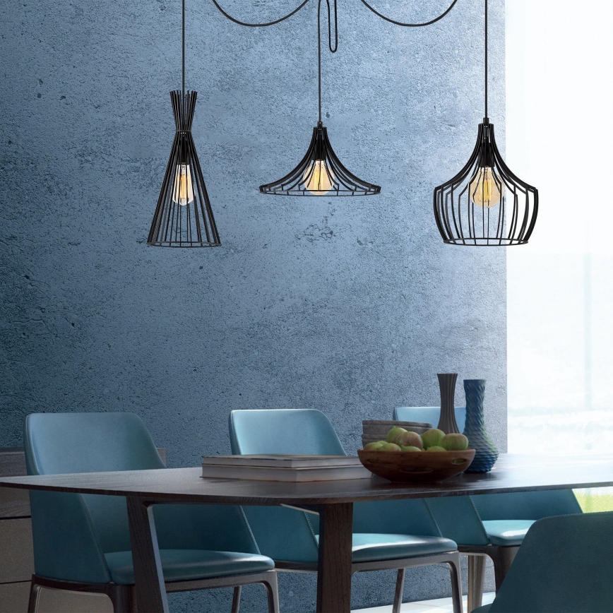 Candeeiro suspenso MEZOPOTAMYA 3xE27/40W/230V aranha