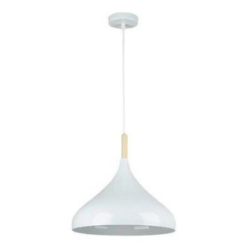 Candeeiro suspenso MIKO 1xE27/60W/230V diâmetro 32 cm branco