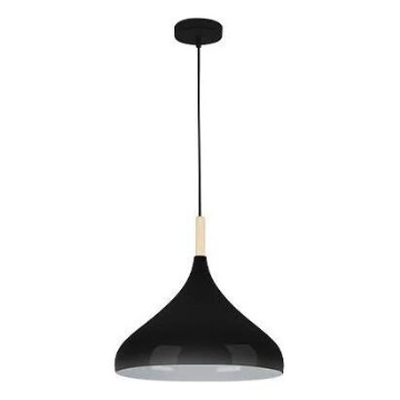 Candeeiro suspenso MIKO 1xE27/60W/230V diâmetro 32 cm preto