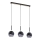 Candeeiro suspenso MILTONA 3xE27/60W/230V preto/cinzento