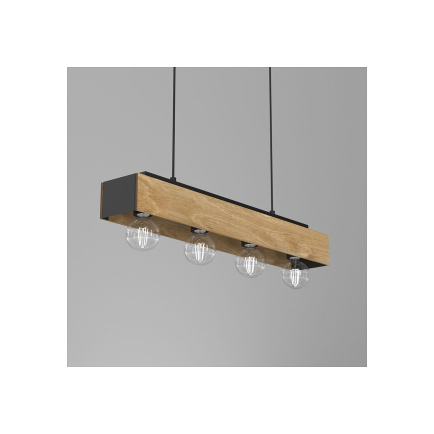 Candeeiro suspenso MILUZA 4xE27/15W/230V