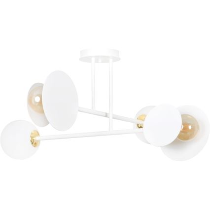 Candeeiro suspenso MINERVA 2xE27/15W + 2xE14/10W/230V branco