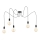 Candeeiro suspenso MIROS 5xE27/60W/230V aranha preto