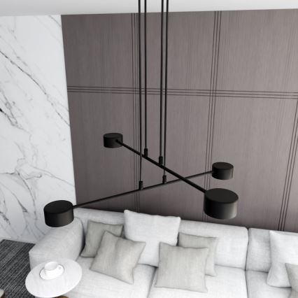 Candeeiro suspenso MODUS 4xGX53/12W/230V preto