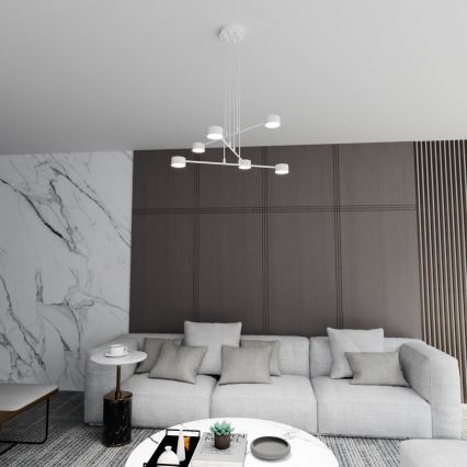 Candeeiro suspenso MODUS 6xGX53/10W/230V branco