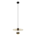 Candeeiro suspenso MONTANA 1xE27/15W/230V diâmetro 30 cm dourado/preto