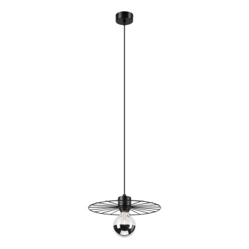 Candeeiro suspenso MONTANA 1xE27/15W/230V diâmetro 30 cm preto