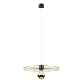 Candeeiro suspenso MONTANA 1xE27/15W/230V diâmetro 45 cm dourado/preto