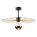 Candeeiro suspenso MONTANA 1xE27/15W/230V diâmetro 45 cm dourado/preto