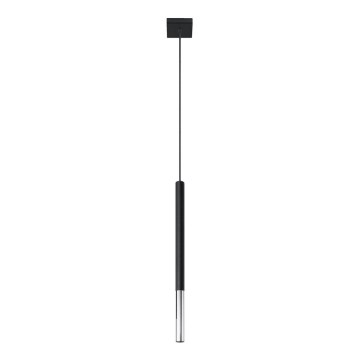 Candeeiro suspenso MOSAIC 1xG9/12W/230V preto/cromado brilhante