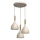Candeeiro suspenso NOAK 3xE27/15W/230V bege/dourado