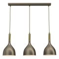 Candeeiro suspenso NOAK 3xE27/15W/230V latão/dourado