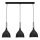 Candeeiro suspenso NOAK 3xE27/15W/230V preto/cromado brilhante