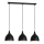 Candeeiro suspenso NOAK 3xE27/15W/230V preto