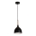 Candeeiro suspenso NOAK WOOD 1xE27/15W/230V preto/faia