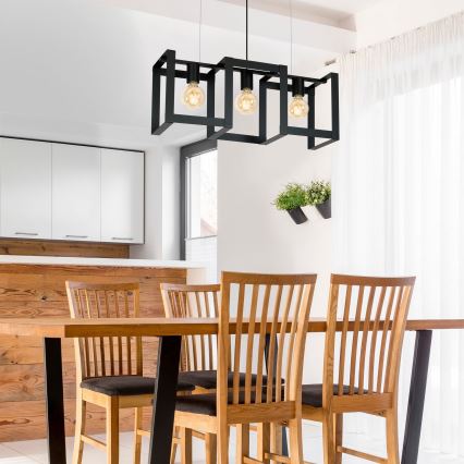 Candeeiro suspenso num fio KARTEL 3xE27/60W/230V