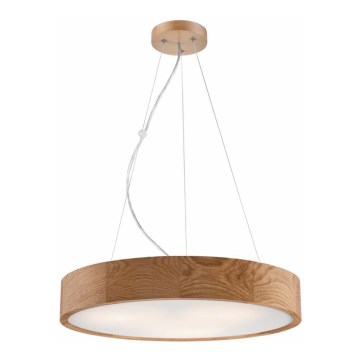 Candeeiro suspenso OAK 3xE27/60W/230V carvalho ø 47,5 cm