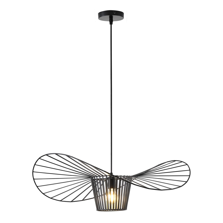 Candeeiro suspenso OGGI 1xE27/40W/230V diâmetro 60 cm preto